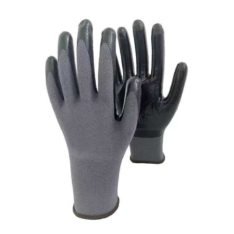 15 Cange Nylon Gloves cum Nitrile Coated Palm