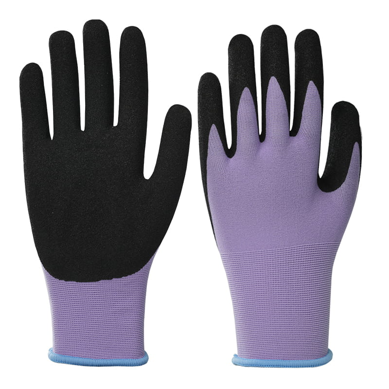 18 Gauge Nitrile Nylon Gardening Gloves