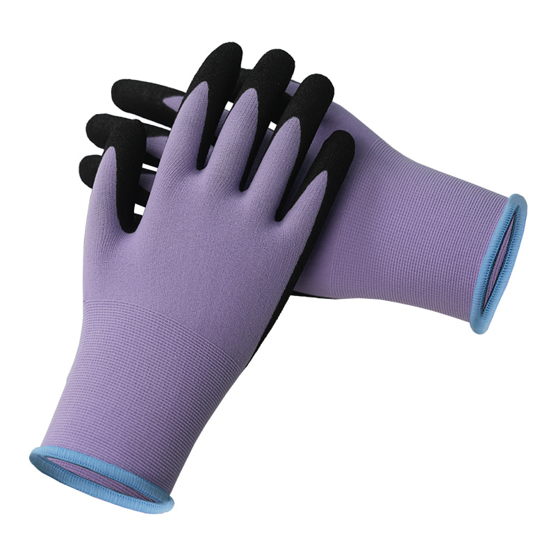 18 Gauge Nitrile Nylon Gardening Gloves