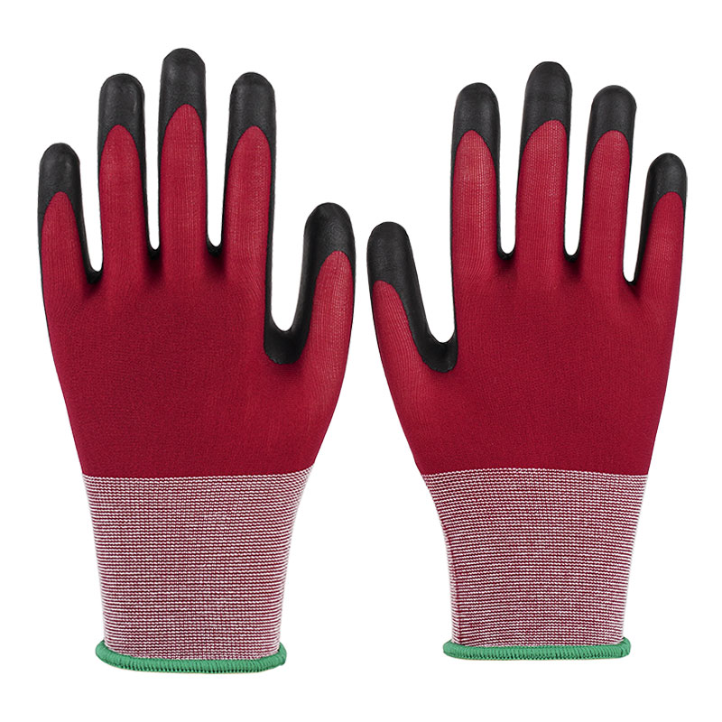 21 Gauge Nylon Gloves Ultra Fine Spumantis Vinum Red