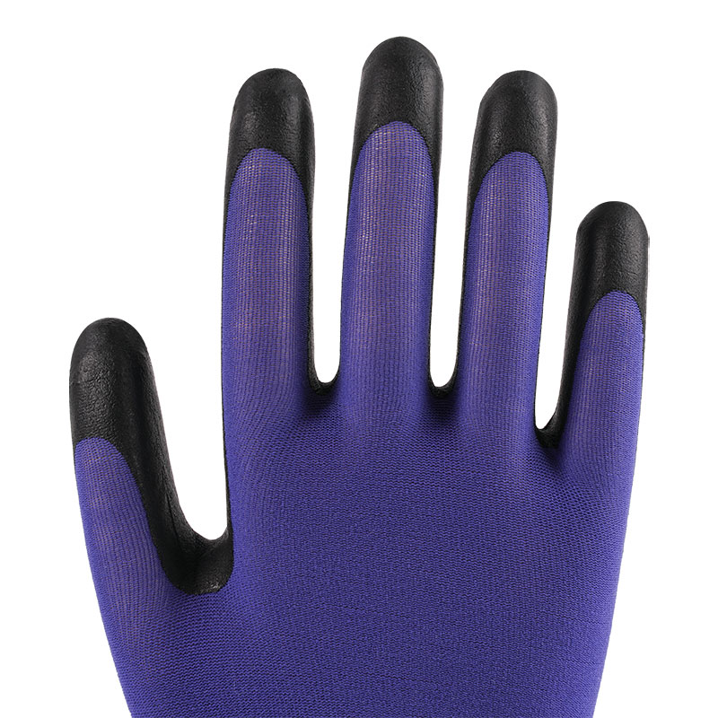 21 Gauge Ultra Fine Foaming Blue Nylon Latex Gloves