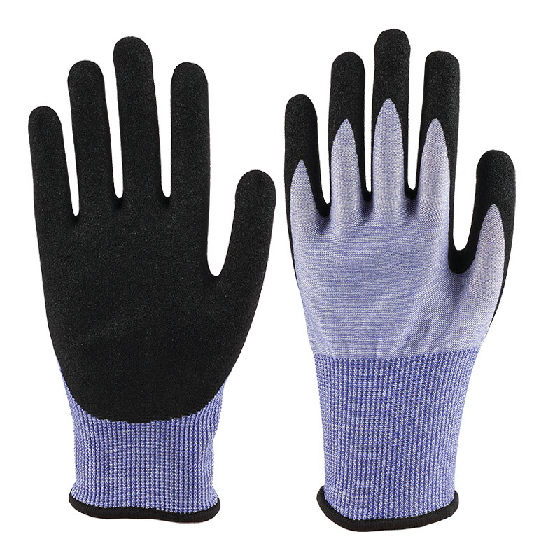 18 Gauge Nitrile Gloves A5 Anti Secans+ Immersionem Nitrilem Frosted Tenaces