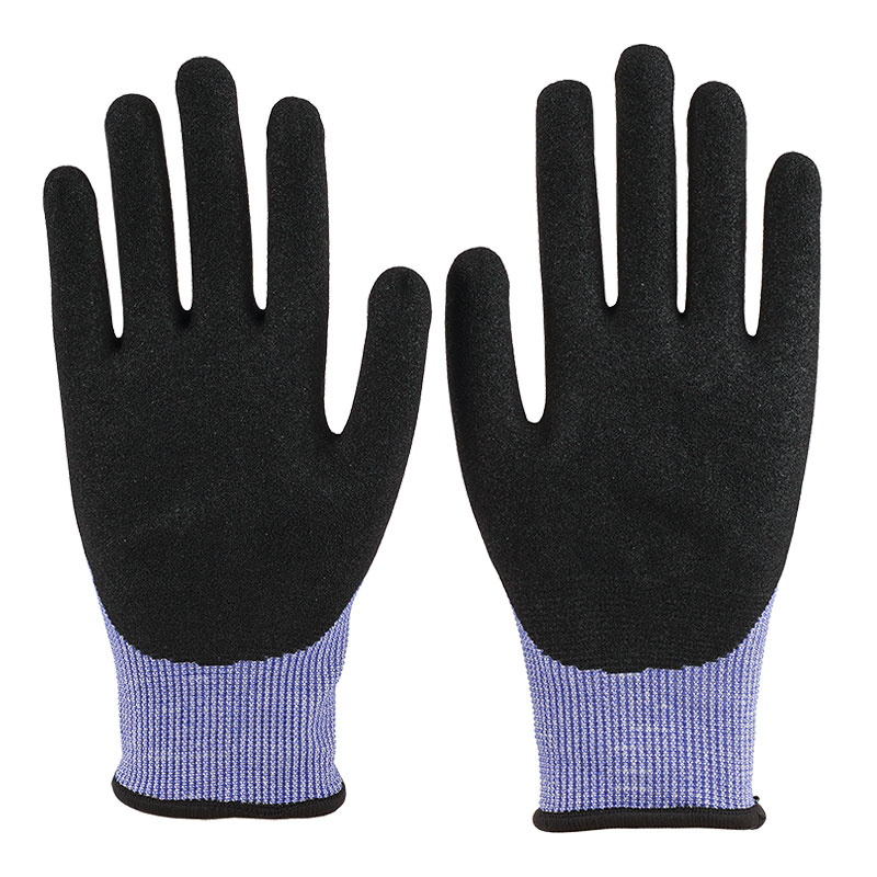 18 Gauge Nitrile Gloves A5 Anti Secans+ Immersionem Nitrilem Frosted Tenaces