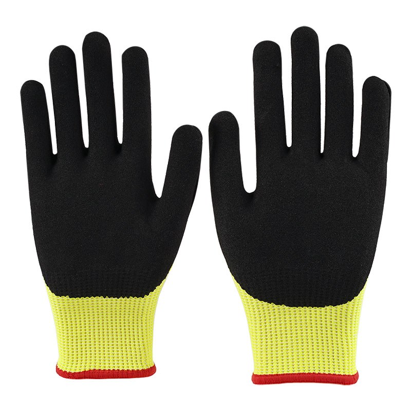 XIII Gauge Fluorescent Yellow Anti-vibrationis Gloves A5