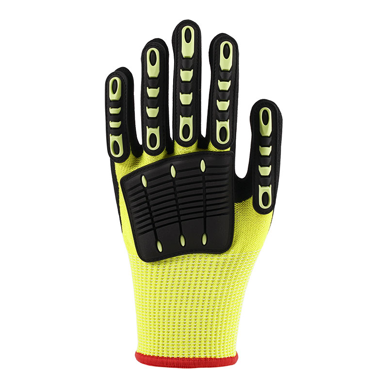 XIII Gauge Fluorescent Yellow Anti-vibrationis Gloves A5