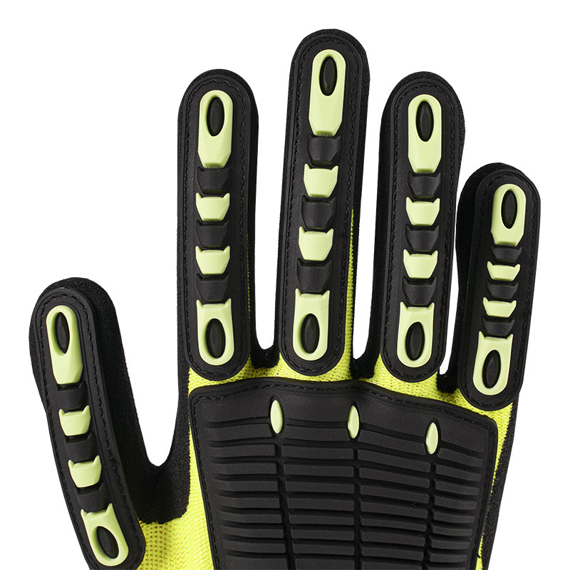 XIII Gauge Fluorescent Yellow Anti-vibrationis Gloves A5