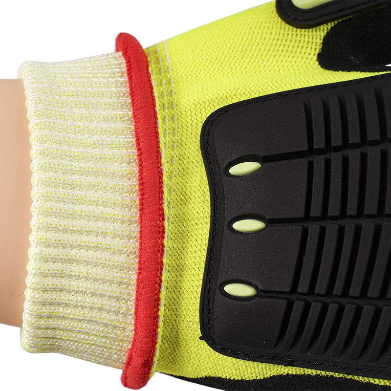 XIII Gauge Fluorescent Yellow Anti-vibrationis Gloves A5