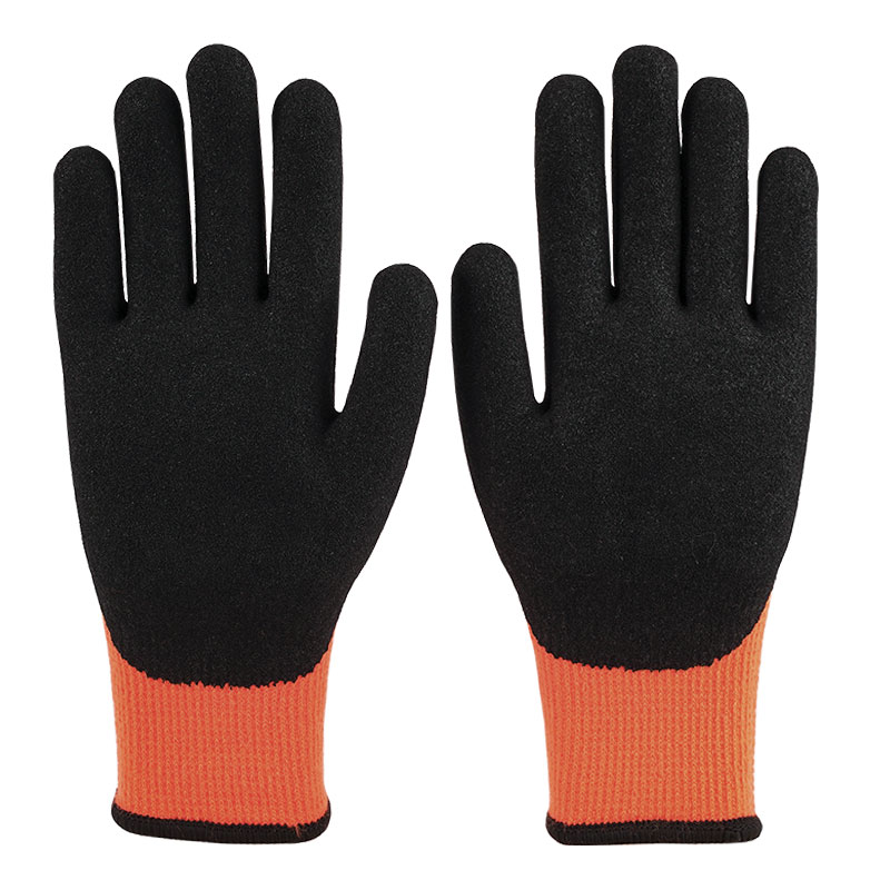 X Gauge Terry Nitrile 3/4 Dipped Matte Orange Red Gloves