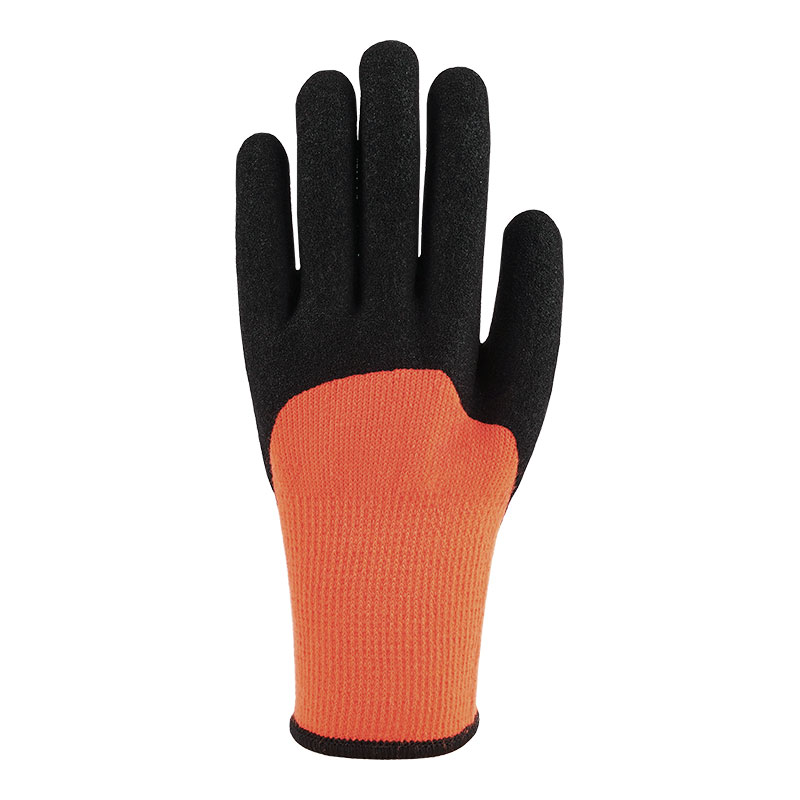 X Gauge Terry Nitrile 3/4 Dipped Matte Orange Red Gloves