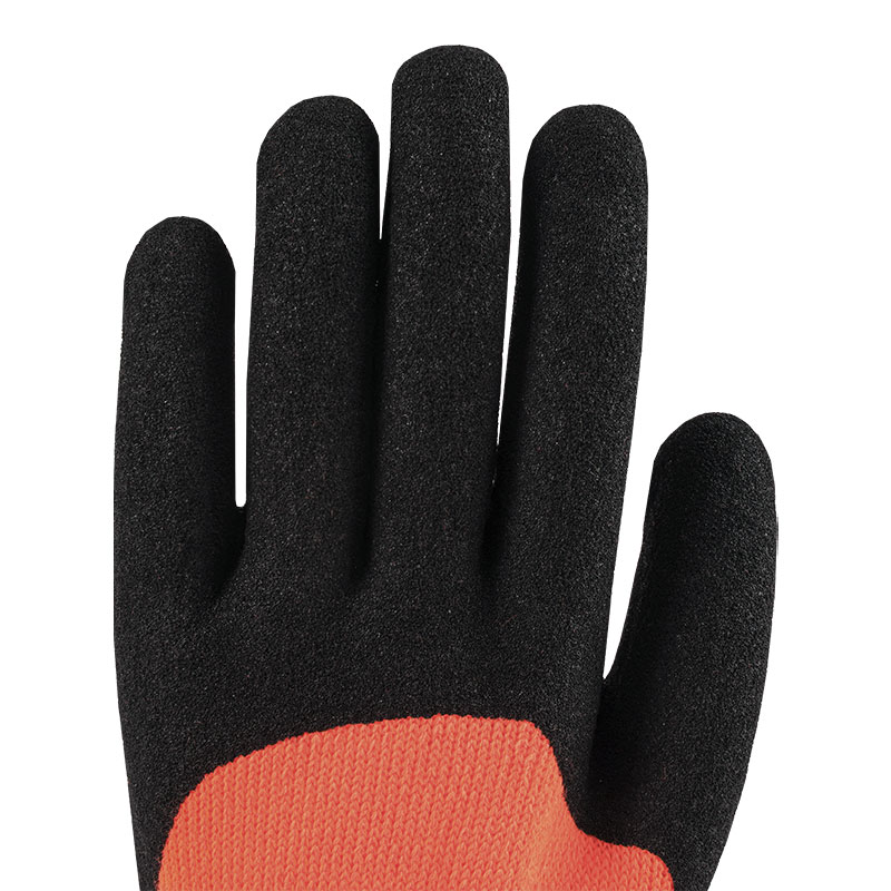 X Gauge Terry Nitrile 3/4 Dipped Matte Orange Red Gloves