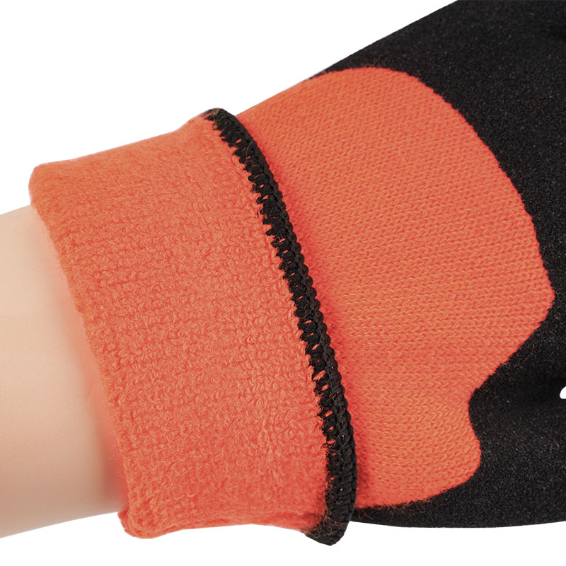 X Gauge Terry Nitrile 3/4 Dipped Matte Orange Red Gloves